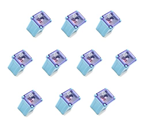 10 Pack!! 20 AMP Blue Automotive Low Profile Mini J Case Fuse Compatible for Ford, Chevy/GM Nissan Toyota Hyundai Kia etc Pickup Trucks Cars and SUVs 38211-SNA-A01 18790-01122 7T4Z-14526-A 68144442AA