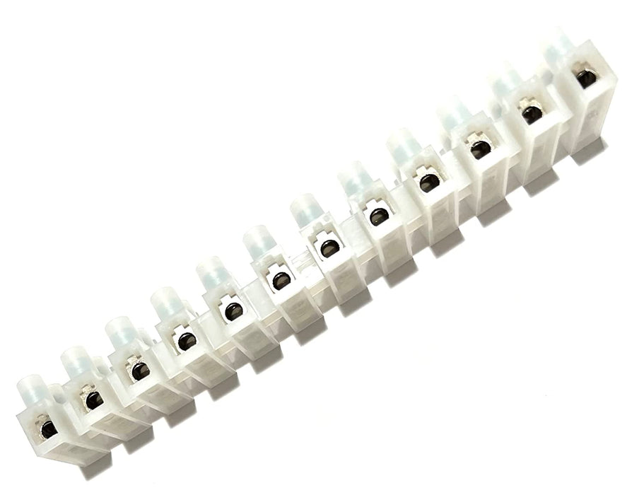 12 Position / 24 Contact Terminal Block Barrier Strip Dual Row with Screw Connector 30 Amp 300V HVAC Panel Chassis Mount etc. ES1200/12DSFB