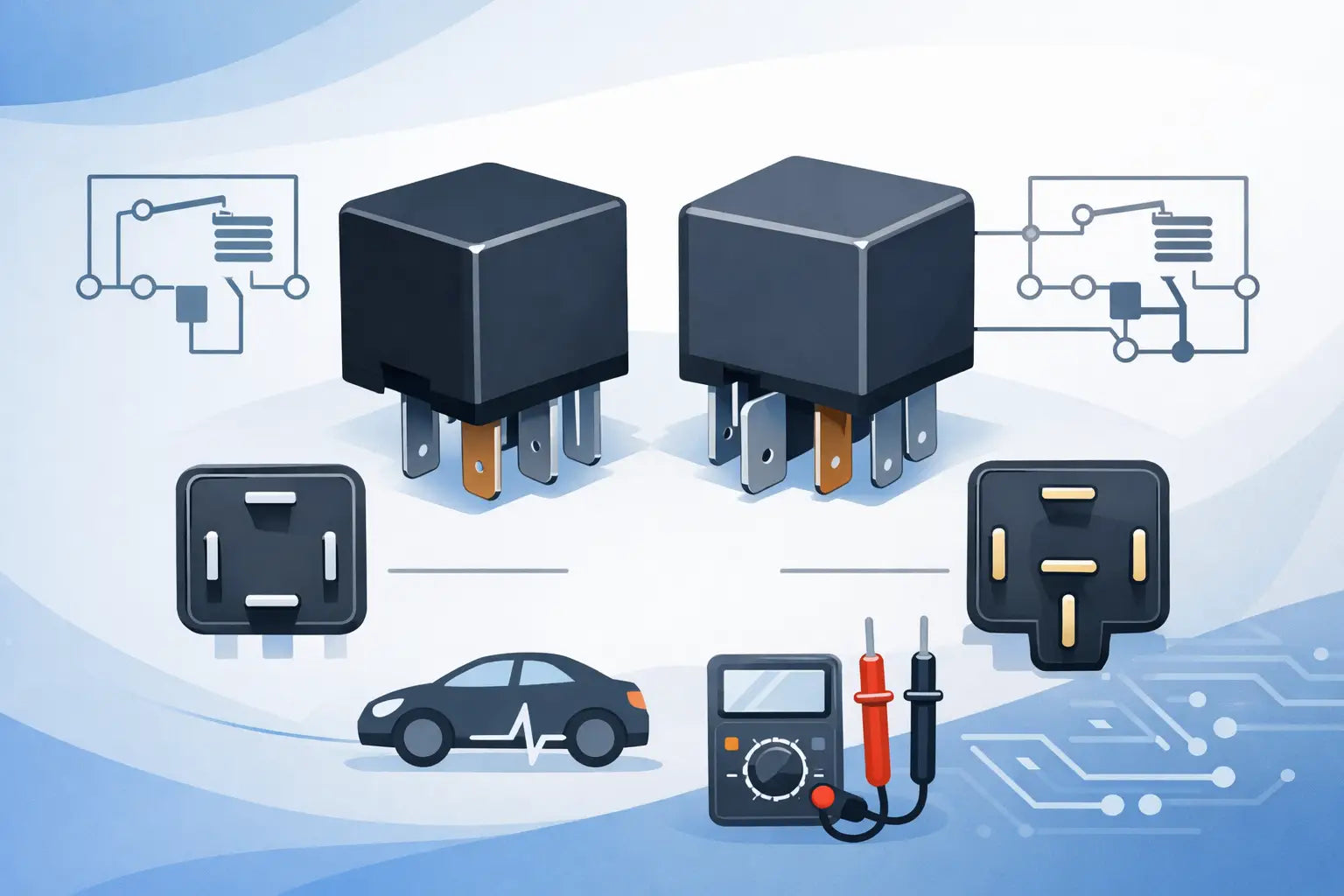 Relay Pinout Guide for 4- and 5-Pin Relays