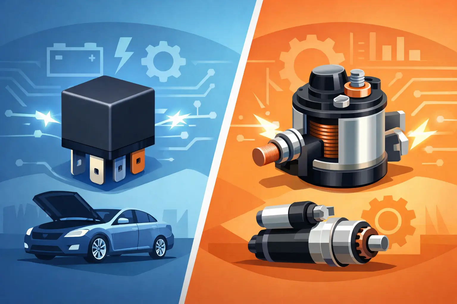 Relay Versus Solenoid for Automotive Repairs