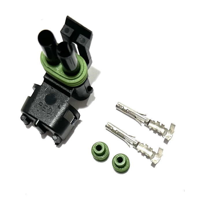 New Connector & Terminals for Aptiv 12015792 Housing w Terminals & seals Vehicle Side to Mate with Fans and Other Devices for 16-14 AWG Wire
