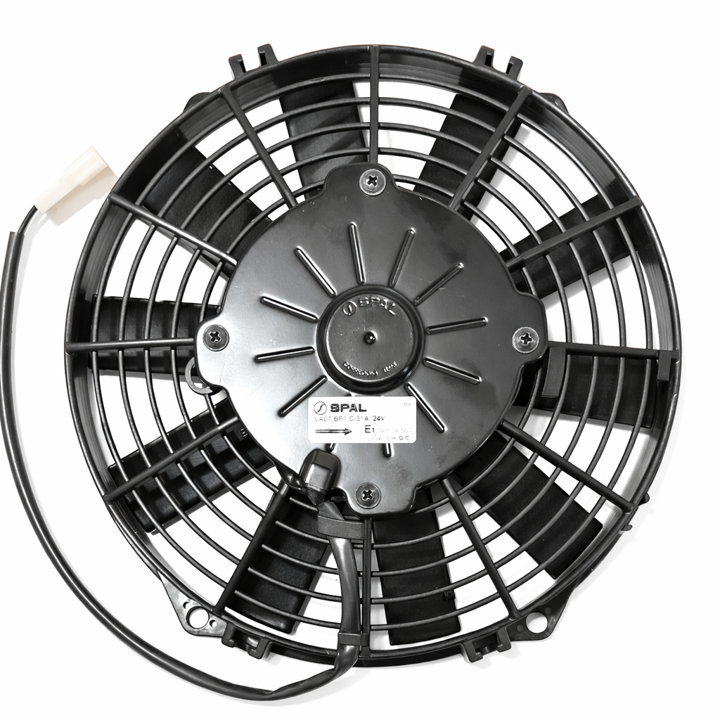 SPAL Fan - 30100344 9" 24 Volt Puller Fan Straight Blade 543 cfm VA07-BP7/C-31A 24V Truck Air 06-3499, MEI 3499