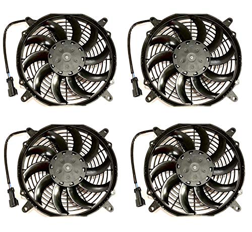 4 Pack!! Save $$ - SPAL 30100628B Trans/Air 2160116 10'' Puller Fans 12 Volt High Performance Curved Blades 802 cfm w 8 mounting Brackets VA11A-AP7/C/T-57A