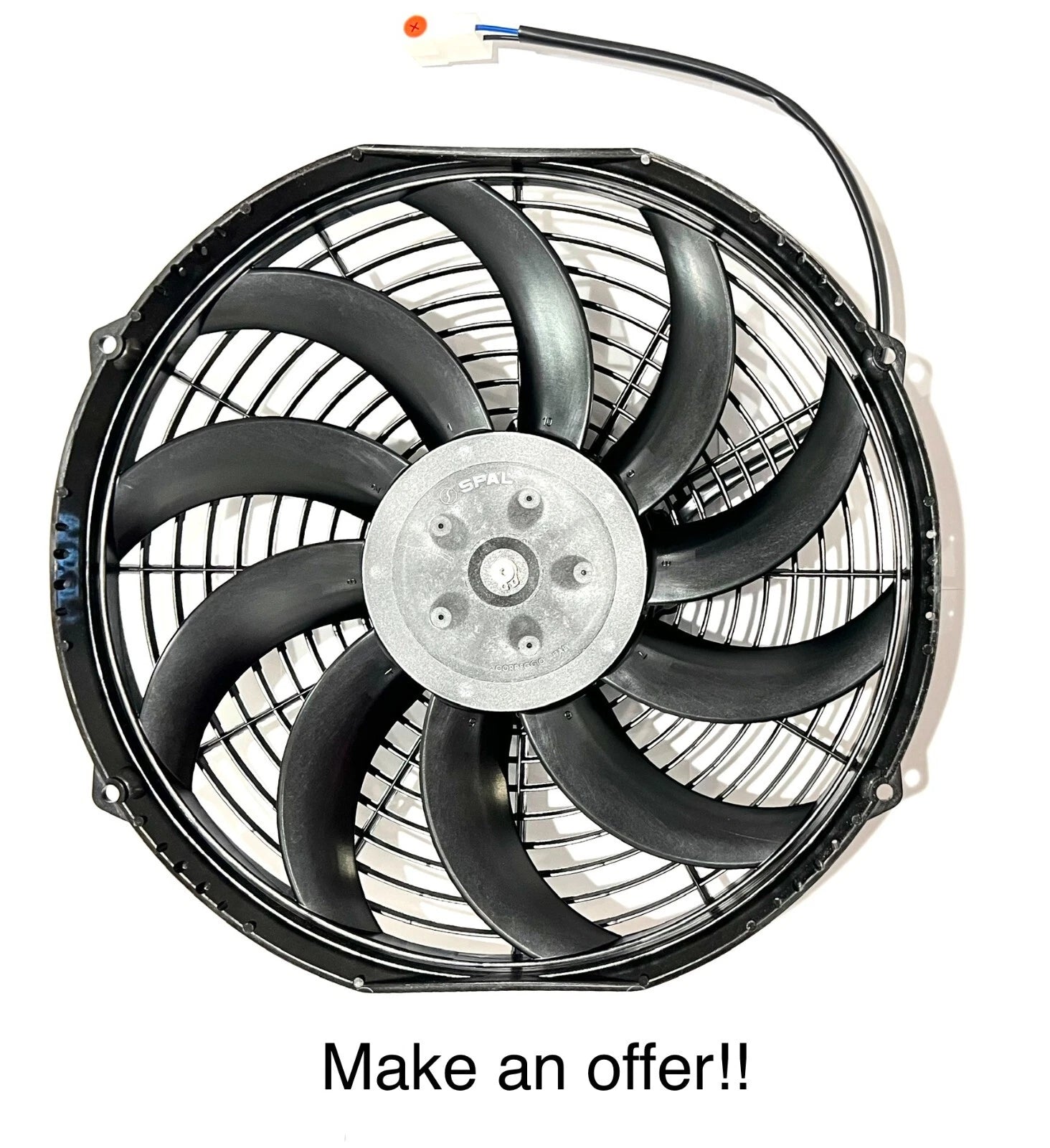SPAL Fan - 30101522 12" 12 Volt Puller Fan Curved Blades High-Performance 1226 cfm VA10-AP50/C-61A