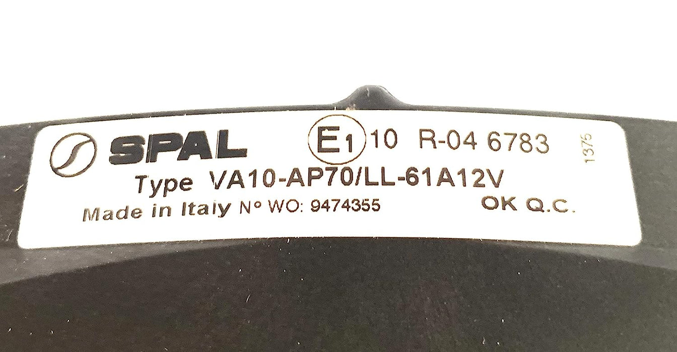 SPAL 30102029 12" 12 Volt Puller Fan Curved Blades High-Performance 1328 cfm VA10-AP70/LL-61A