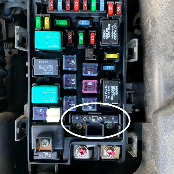 EAPP 38231-SFY-003 38231SFY003 Multi Block (120Amp / 70Amp) Fuse A w Screws Compatible Replacement for Honda Acura Accord Pilot Odyssey MDX RL TL Vehicles MUSB-A2 MUSBA2
