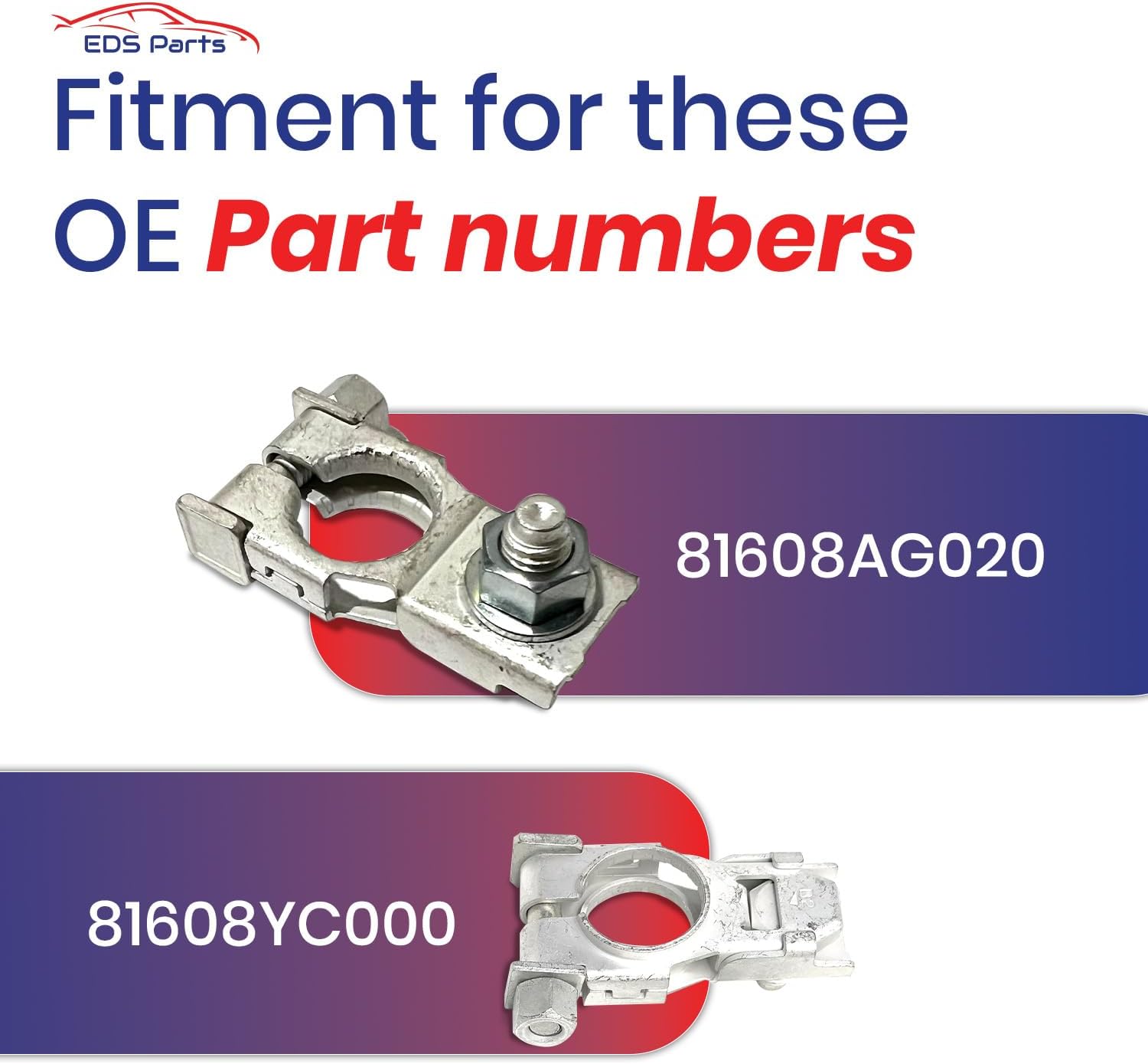 Subaru 81608AG020 / 81608YC000 POSITIVE Battery Terminal Connector for Forester, Impreza, Legacy, Outback, STI, Tribeca, WRX, Crosstrek, etc.