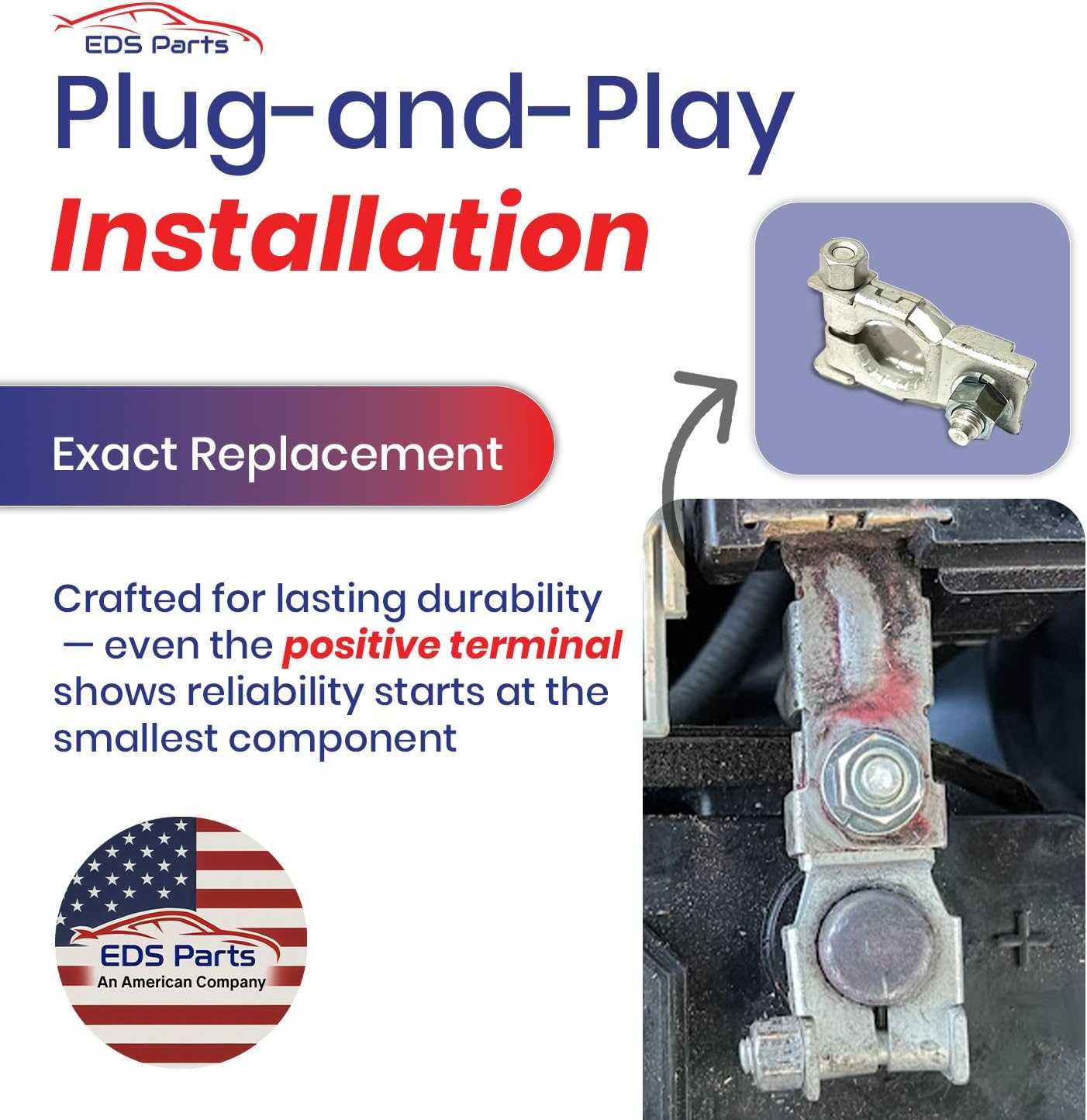 Subaru 81608AG020 / 81608YC000 POSITIVE Battery Terminal Connector for Forester, Impreza, Legacy, Outback, STI, Tribeca, WRX, Crosstrek, etc.