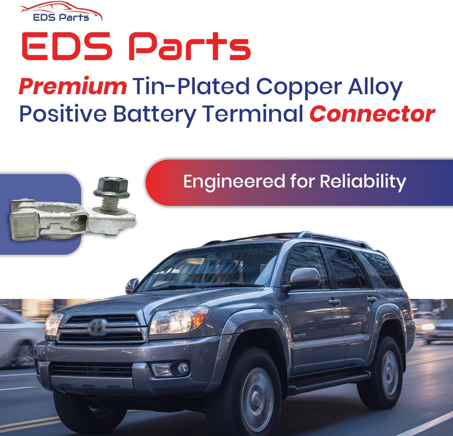 EDS 90982-05054 9098205054 Positive Battery Terminal Connector | Replacement for Toyota Camry Corolla Tacoma Sienna RAV4 Highlander 4Runner Lexus ES300 Scion xB & xD and Similar Models