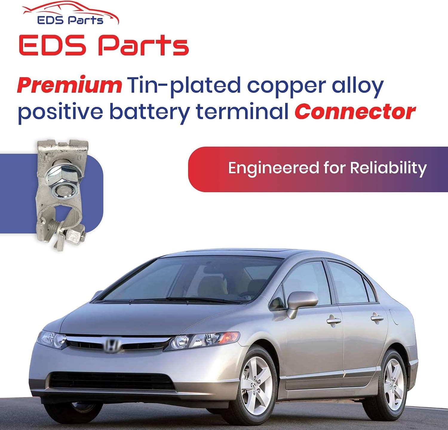 EDS Positive Terminals EDS 926-607 926607 Positive Battery Terminal Compatible replacement for 32418-RNA-A01 32418RNAA01 & 24340-1CX1A 243401CX1A for Honda Acura Civic MDX EDS 926-607 Honda 32418-RNA-A01 Positive Battery Terminal