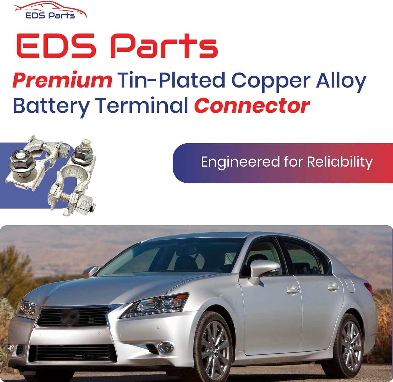 EDS Terminal Set EDS 926-054 926054 926-515 926515 POSITIVE & 926-516 926516 NEGATIVE Battery Terminal Kit Replacements for Toyota Lexus Nissan Infiniti Subaru Vehicles Battery Terminal Connector Set for Toyota Nissan Infiniti