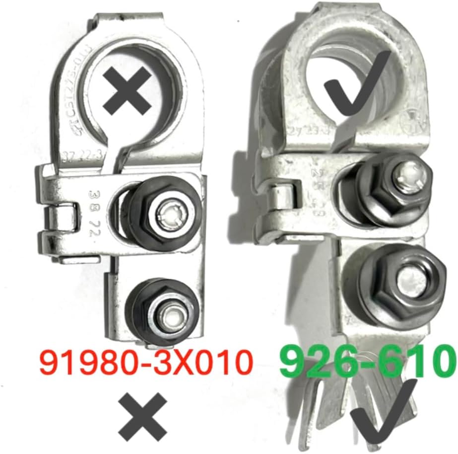 EDS 926-610 926-610 compatible replacement Positive Battery Terminal for Chrysler Mopar Jeep Wranger Laredo GM Hyundai Kia etc vehicles. This is a CRIMP terminal connection with auxilliary post