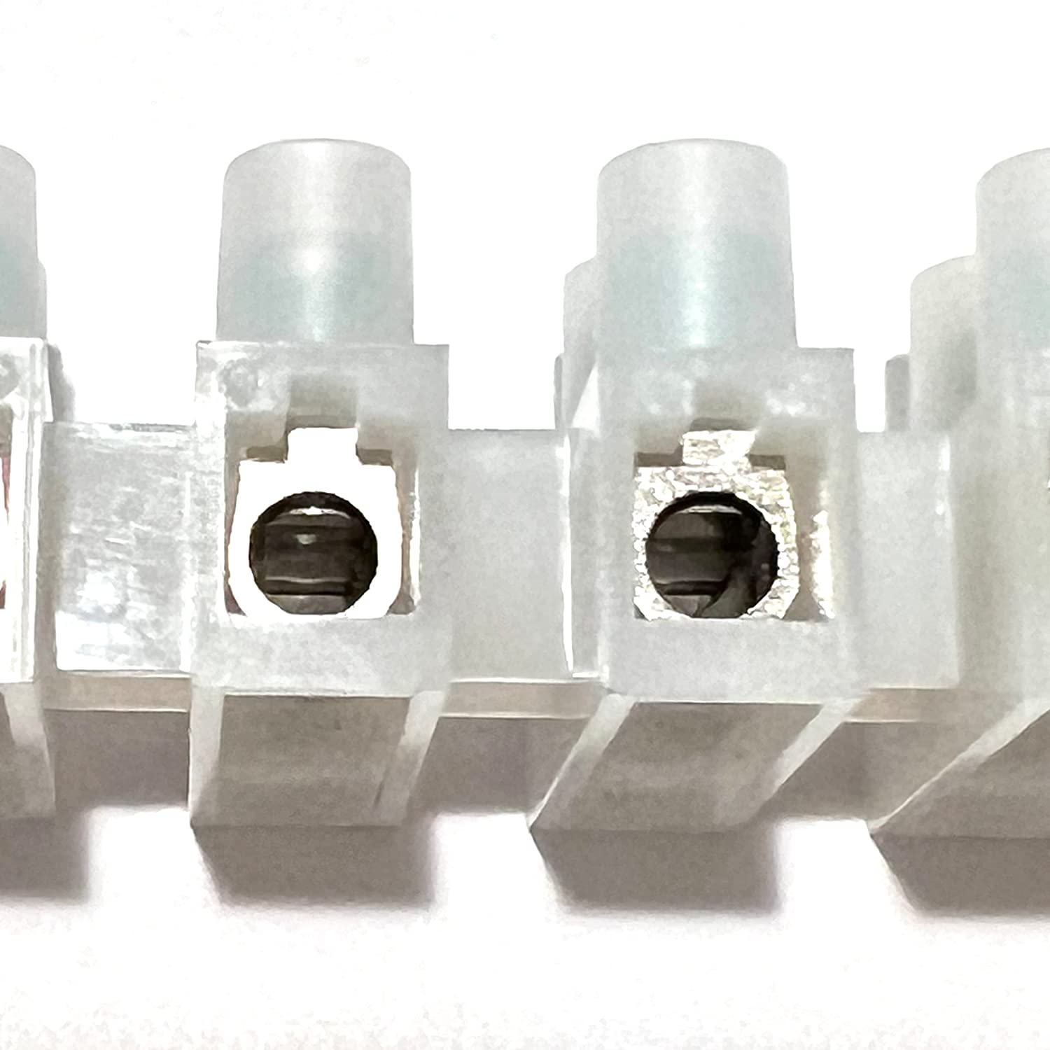 YWBL-WH 4 Position Dual Row Terminal Barrier Strip With Cover 200A Screw Terminal Connector For Electrical Connection