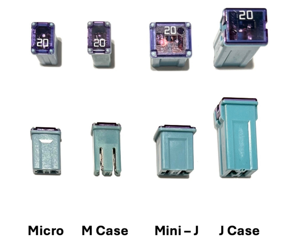 EDS Micro Cartridge Auto Fuses, FMM/MCASE Fuses - choose your option -  Kit, 5 Each - 15A, 20A, 25A, 30A, 40A or multi pack
