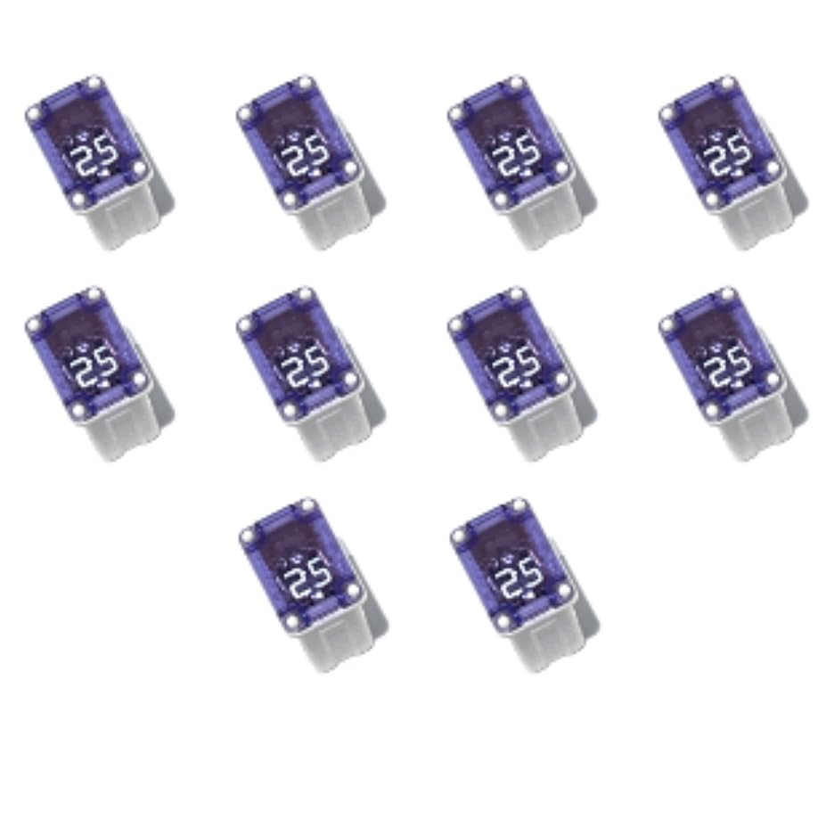 EDS 25 Pack Micro Cartridge Auto Fuses, FMM/MCASE Fuse Kit, 5 Each - 15A, 20A, 25A, 30A, 40A, Auto Fuse Assortment for Ford F150, Ram, Subaru, Mazda, Cars SUVs and Trucks