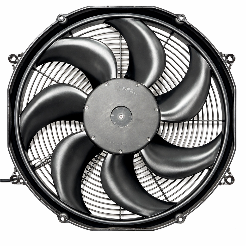 SPAL Fan - 30102082 16" 12 Volt Puller Fan Sealed Curved Blade 1918 cfm VA33-AP71/LL-65A