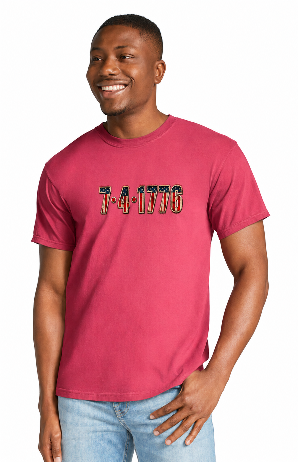 America 250 Comfort Colors® T-Shirt | 7•4•1776 Patriotic Tee | Double-Sided July 4th Independence Day Shirt - Ships in 1-3 business Days