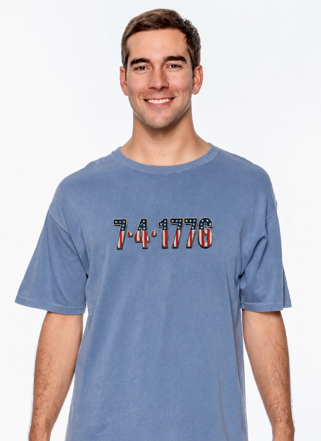 America 250 Comfort Colors® T-Shirt | 7•4•1776 Patriotic Tee | Double-Sided July 4th Independence Day Shirt - Ships in 1-3 business Days