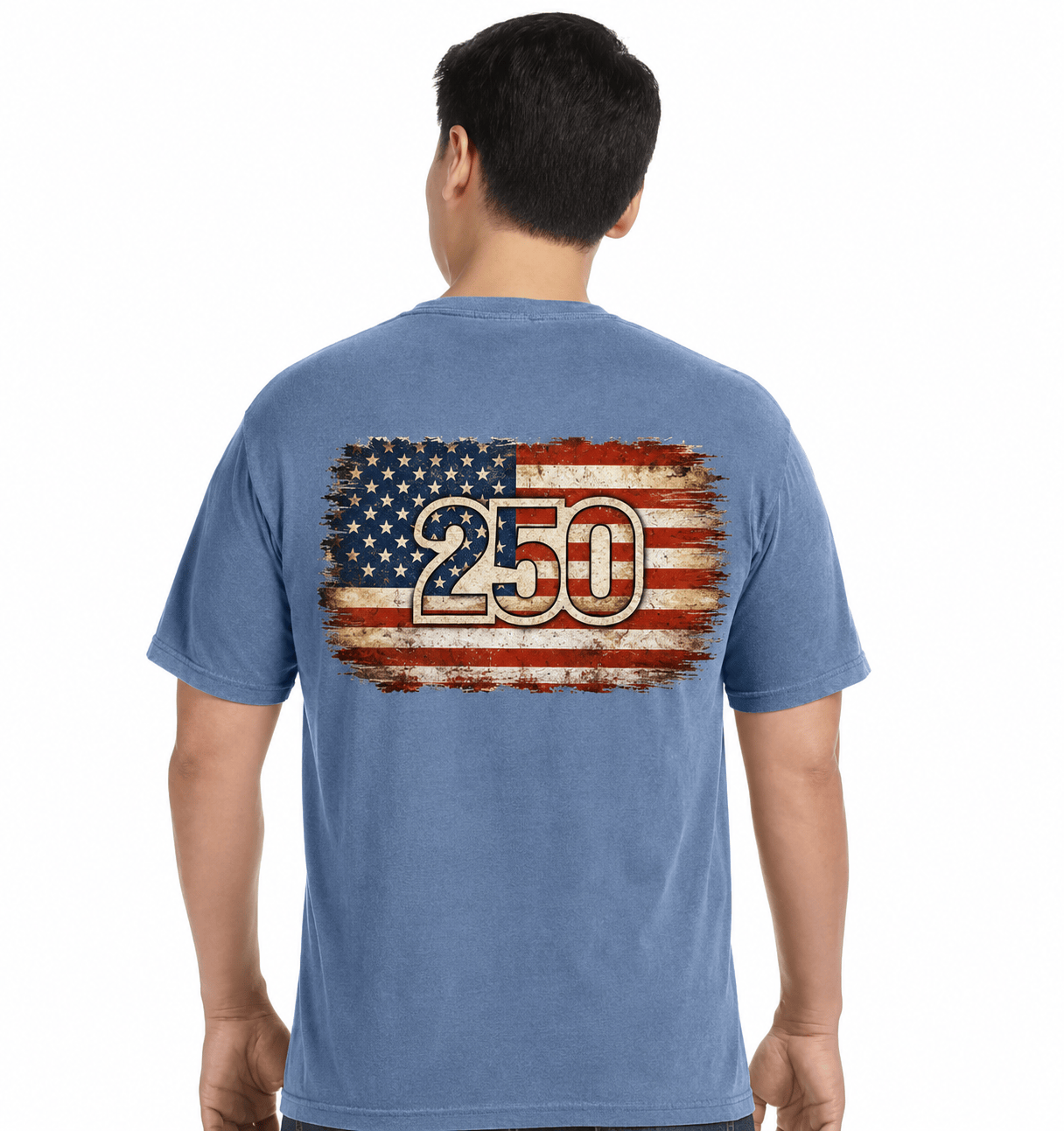 EDS America 250 Comfort Colors® T-Shirt | 7•4•1776 Patriotic Tee | Double-Sided July 4th Independence Day Shirt - Ships in 1-3 business Days America 250 Comfort Colors® T-Shirt | 7•4•1776 Patriotic Tee | Double-Sided July 4th Independence Day Shirt - Ships in 1-3 business Days