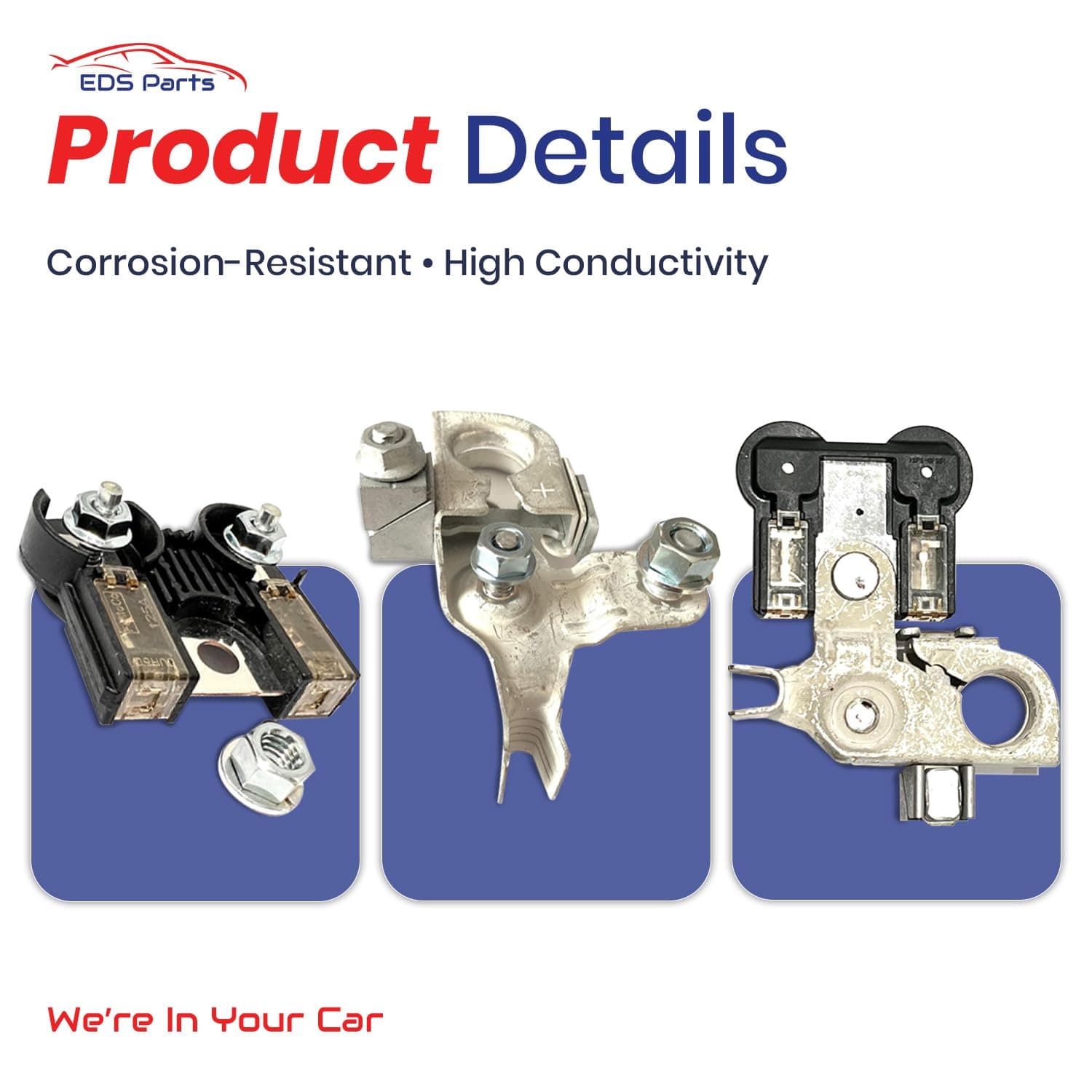 EDS Combo Pack - Terminal & Fuse EDS AL3Z-14526-AA AL3Z14526AA 250A/125A Battery Fuselink Fuse & BT4Z-14450-AA Positive Terminal Assembly for Ford F-150(2011–2014), F-250(2011–2014),Lobo,Mark LT Complete OEM Style Replacement Kit Ford F-150 AL3Z-14526-AA 250Amp / 125Amp Battery Fuse & BT4Z14450AA 