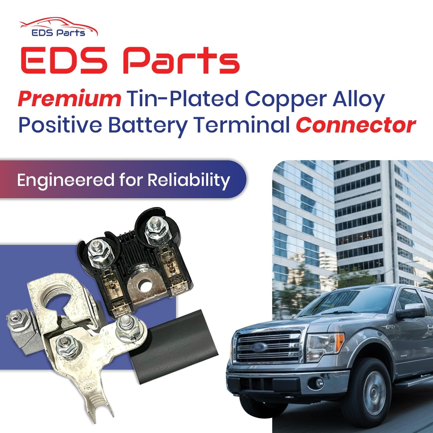 EDS Combo Pack - Terminal & Fuse EDS AL3Z-14526-AA AL3Z14526AA 250A/125A Battery Fuselink Fuse & BT4Z-14450-AA Positive Terminal Assembly for Ford F-150(2011–2014), F-250(2011–2014),Lobo,Mark LT Complete OEM Style Replacement Kit Ford F-150 AL3Z-14526-AA 250Amp / 125Amp Battery Fuse & BT4Z14450AA 