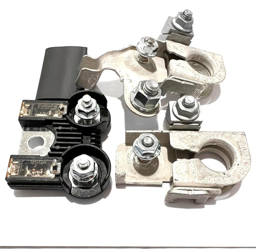 EDS Combo Pack - Terminal & Fuse Ford AL3Z-14526-AA AL3Z14526AA 250Amp / 125Amp Battery Fuselink Fuse with NUTS for F-150 F150 F-250 Pick up trucks Alternator Starter with BT4Z-14450-AA & BT4Z-14450-BA (Fuse & Positive & Negative Terminals) Ford F-150 AL3Z-14526-AA 250Amp / 125Amp Battery Fuse & Terminals