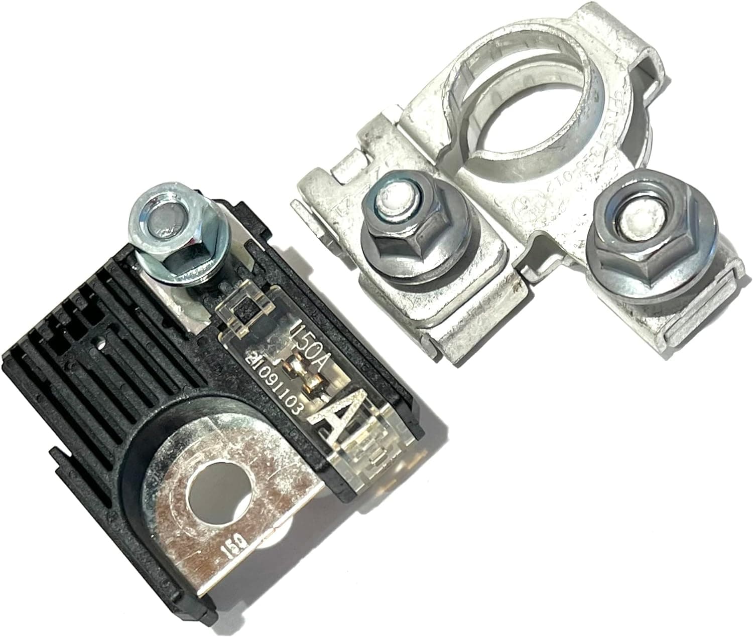 EDS Combo Pack - Terminal & Fuse Hyundai | Kia 18790-01318 1879001318 150Amp Battery Fuse link A & 926-201 91990-2W010 Positive Battery Terminal for Sante Fe Sportage Etc Hyundai | Kia 18790-01318 150 Amp Fuse & 91990-2W010 Terminal