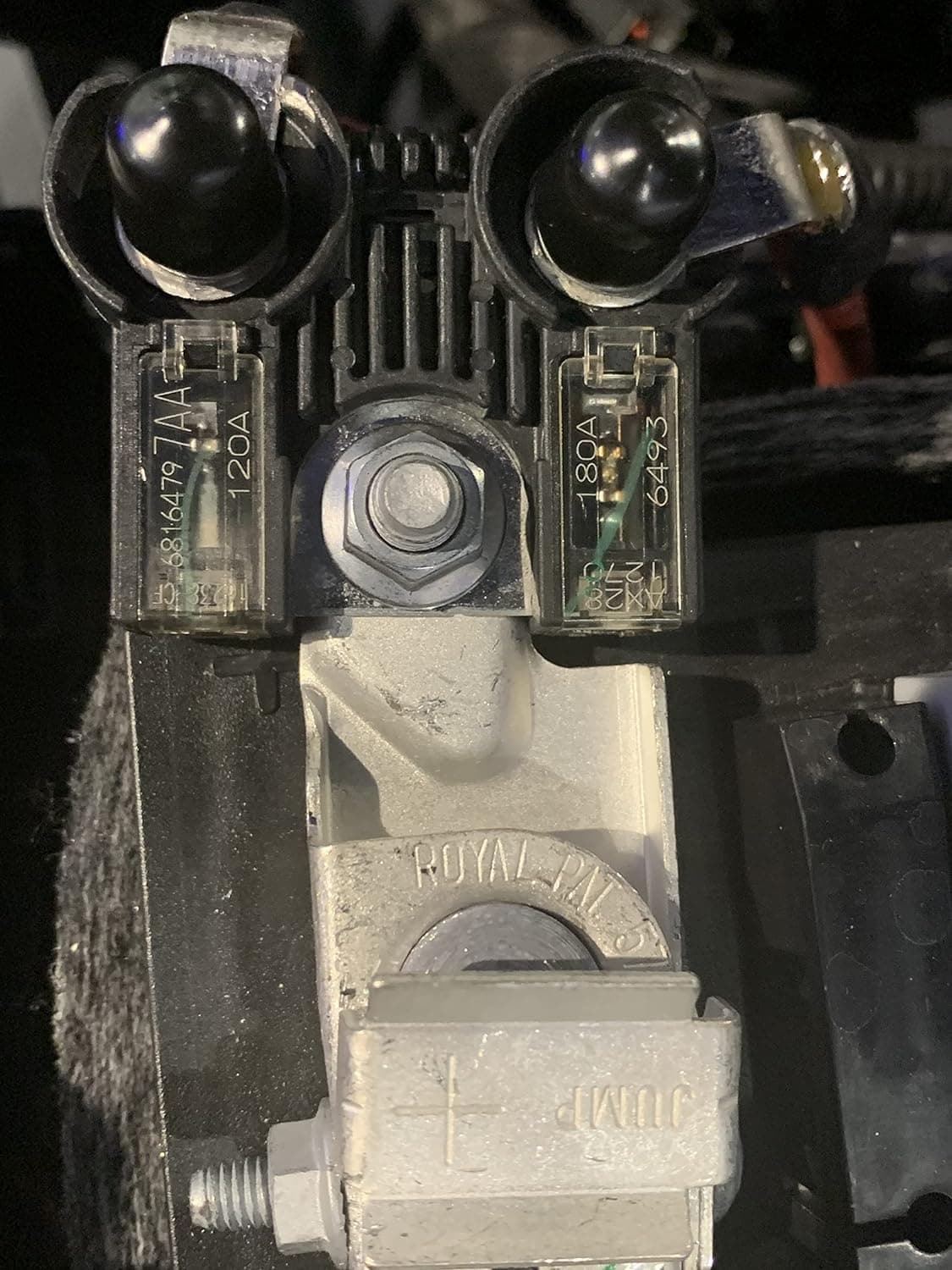 EDS Combo Pack - Terminal & Fuse RAM 68164797AA Fuselink & EDS  68288778AA POSITIVE Battery Terminal connector for RAM 1500 2500 3500 etc with Jump Bar & Heat Shrink RAM 68164797AA Fuselink & EDS 68288778AA Positive Battery Terminal