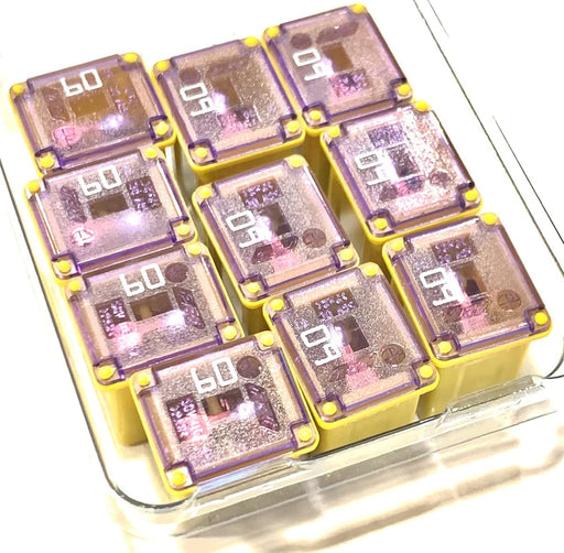 EDS Fuse 10 Pack!! 60 AMP Yellow Automotive Low Profile Mini J Case Fuse for Ford, Chevy/GM Nissan Toyota Hyundai Kia etc Pickup Trucks Cars and SUVs 1879001126 7T4Z14526F 68144447AA 38211MCAA61 60 AMP Yellow Automotive Low Profile Mini J Case Fuse 10 Pc