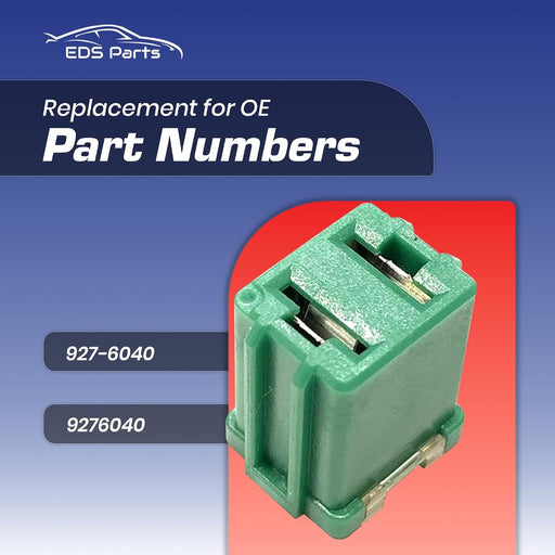 EDS Fuse 927-6040 9276040 40 Amp Fuse | Mini J Fuse | Small Green 40A for 90982-08294 6E5Z-14526-CA 24370-C994B 68137044AA EDS 927-6040 40 Amp Mini J Fuse | Toyota 90982-08294 