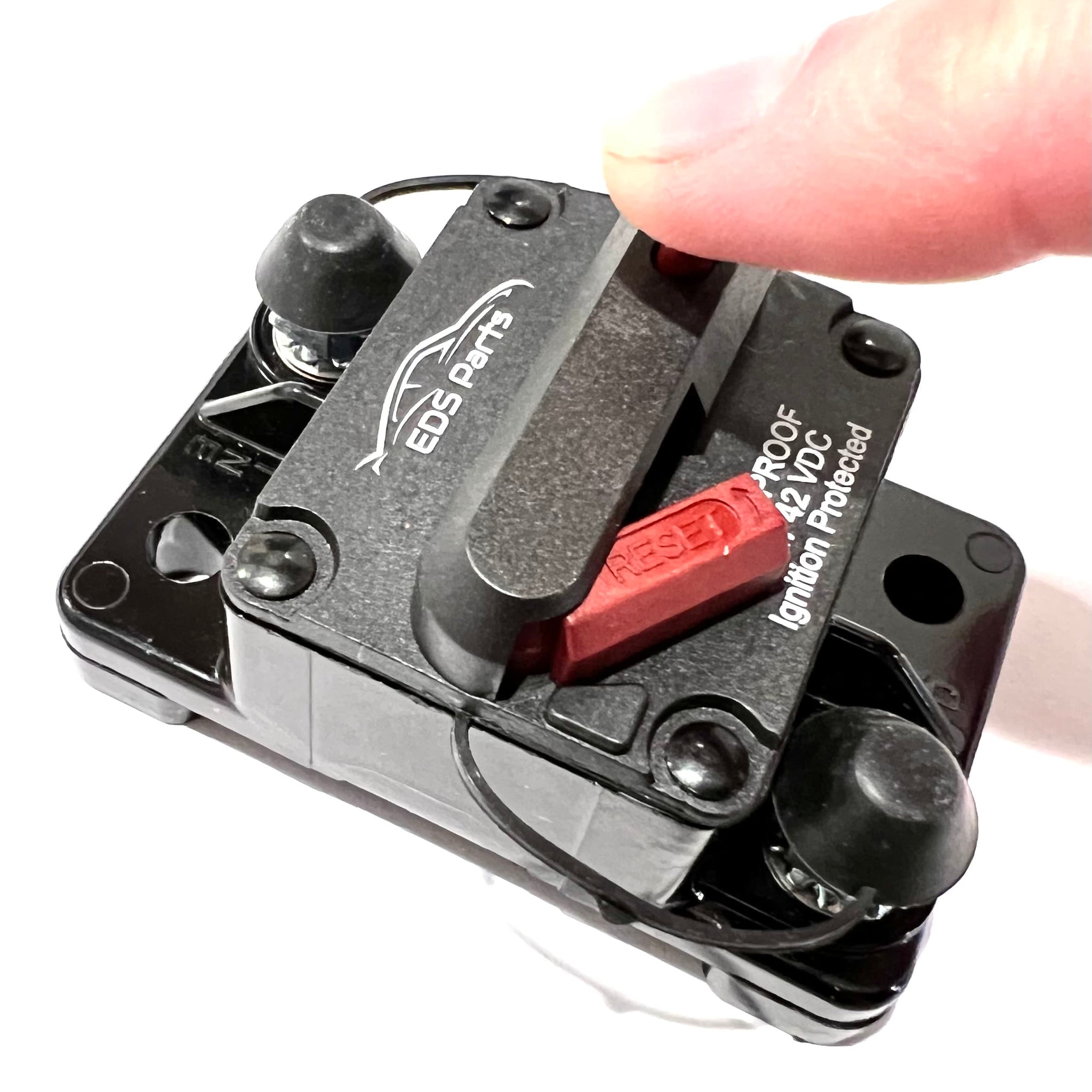 EDS Fuse Circuit Breaker Resettable Fuse Car Marine Boat Trolling Motor ATV 42VDC Waterproof Protected Resettable Fuse Circuit Breaker Car Marine Trolling Motor