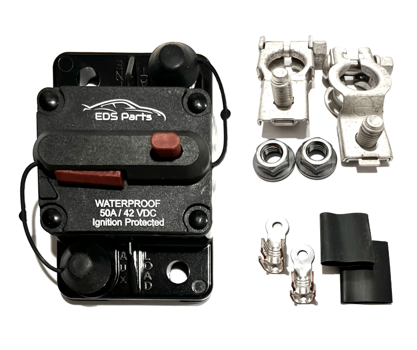EDS Fuse Circuit Breaker Resettable Fuse Car Marine Boat Trolling Motor ATV 42VDC Waterproof Protected Resettable Fuse Circuit Breaker Car Marine Trolling Motor