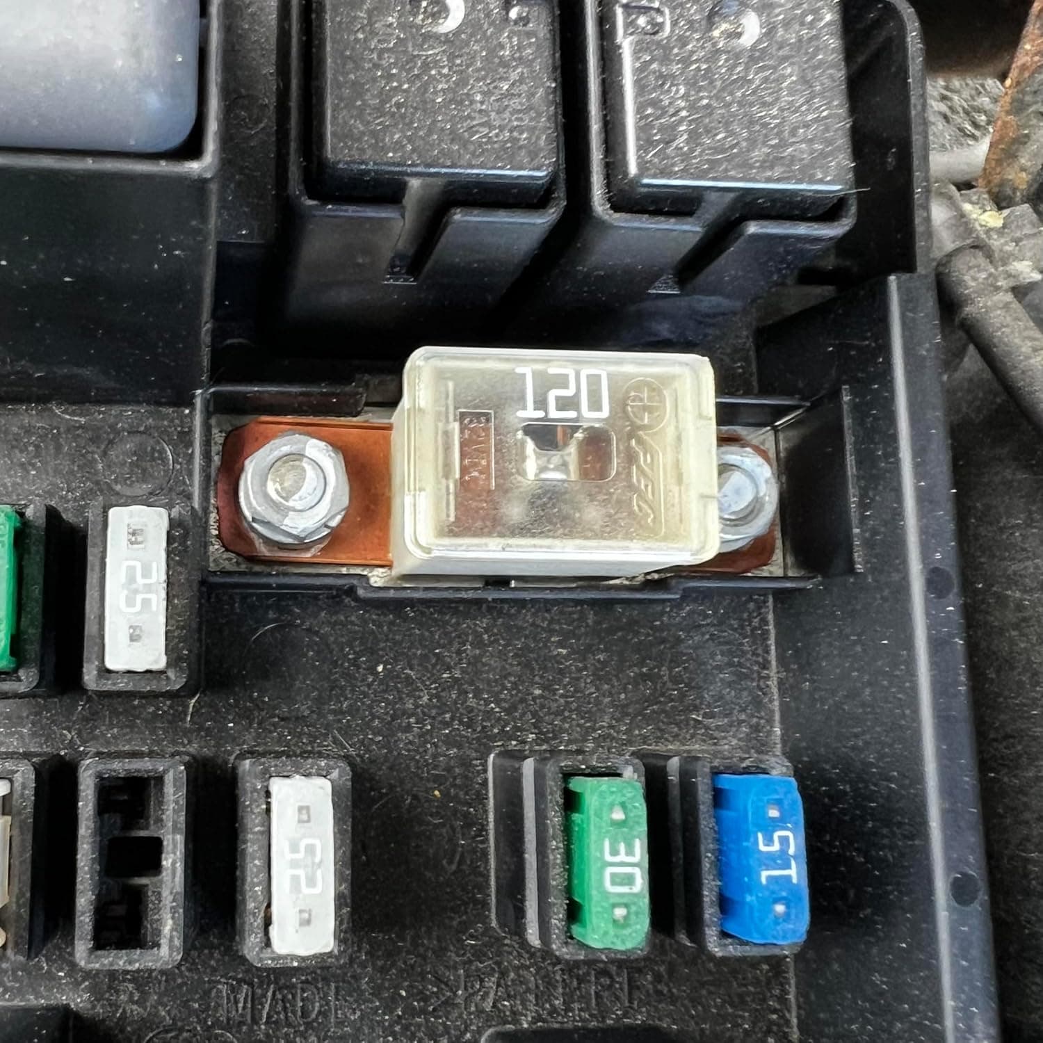EDS Fuse EDS Multi Purpose Fuse Bolt on Cartridge PAL Series 1 32V 13/16 Bent - Different current values available Bolt on Fuse - EDS Multi Purpose Fuse Bolt on Cartridge PAL Series
