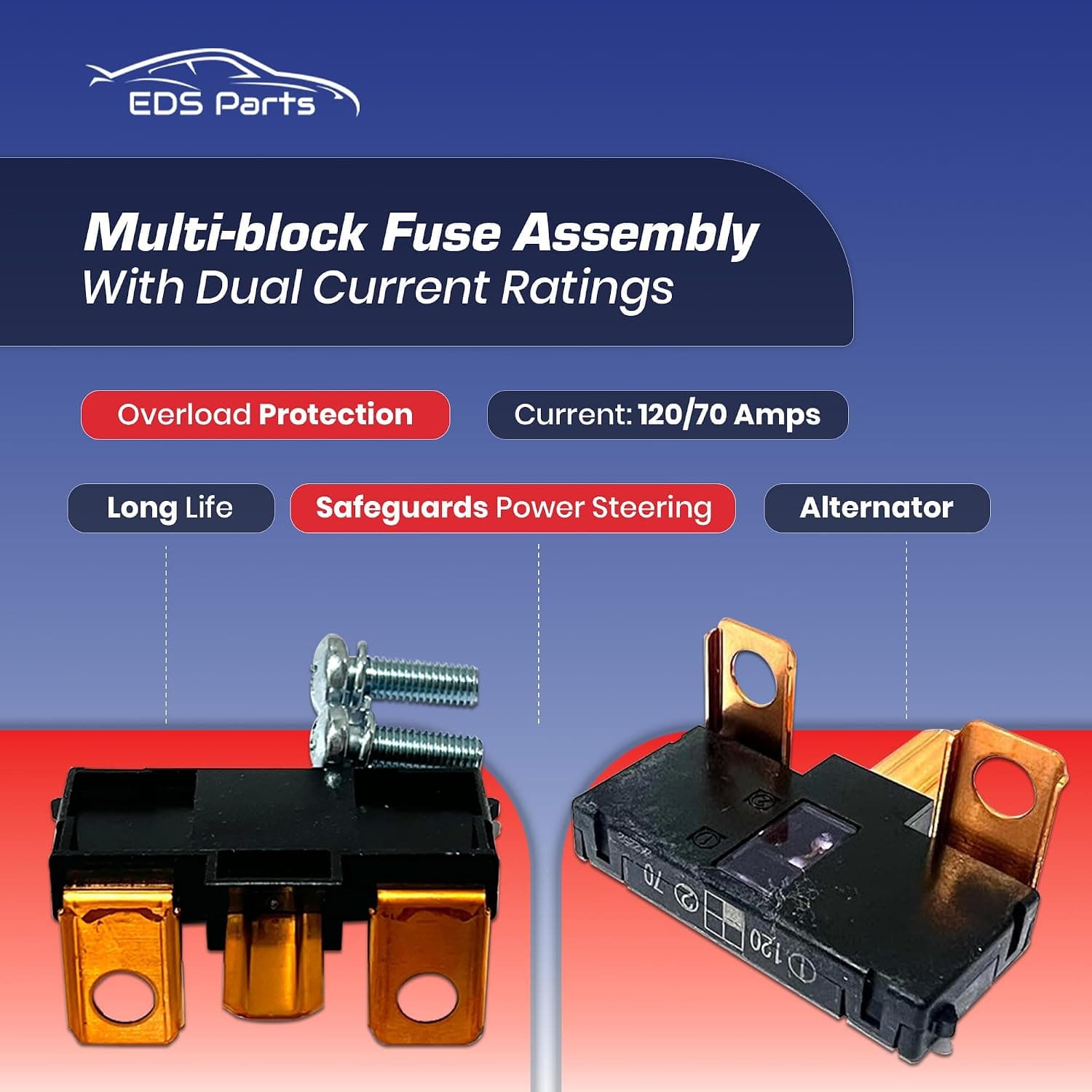 EDS Fuselink EAPP 38231-SFY-003 38231SFY003 Multi Block (120Amp / 70Amp) Fuse A for Honda | Acura Accord Pilot Odyssey MDX RL TL Vehicles MUSB-A2 MUSBA2 Honda | Acura 38231-SFY-003 Multi Block (120Amp / 70Amp) Fuse A 