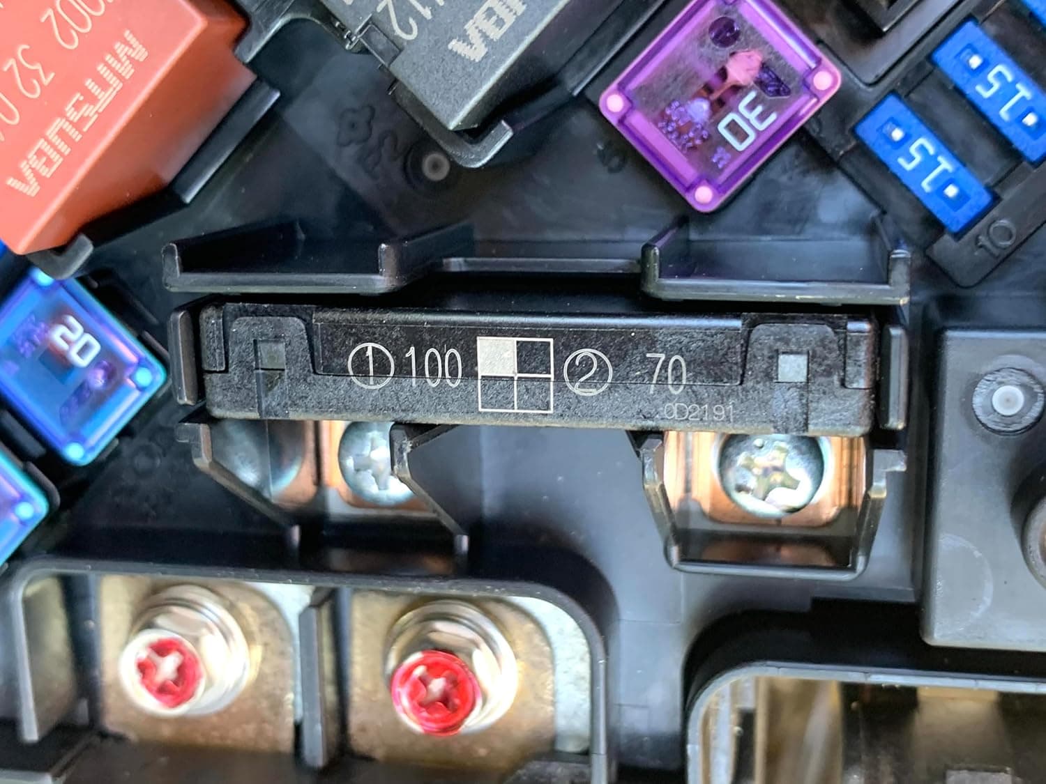 EDS Fuselink EDS 38231-SDA-A01 38231SDAA01 Fuselink Fuse Multi Block (100Amp/70Amp) | OEM-Style Replacement with 2 Screws | Fits Honda Accord, Civic, CRV & Acura TSX | MUSB-A1 MUSBA1 Compatible | Made in Japan Honda | Acura 38231-SDA-A01 Multi Block Fuselink Fuse A 