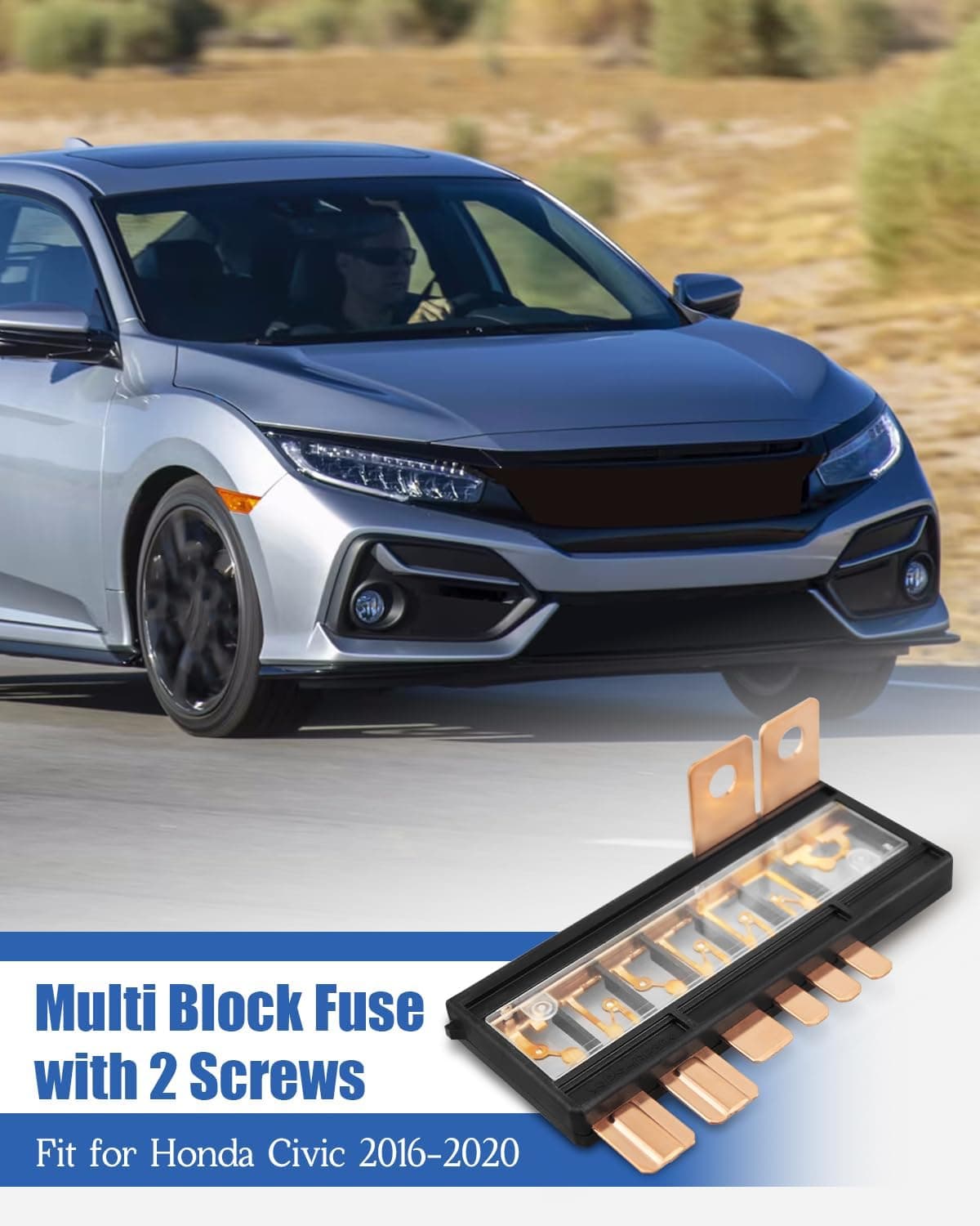 EDS Fuselink EDS 38231-TBA-A01 38231TBAA01 Multi Block A Fuselink (7 Circuit) with Screw Exact Replacement for Honda Civic ('16 - '20) - 125 Amp Main Fuse EDS 38231-TBA-A01 38231TBAA01 Multi Block A Fuselink