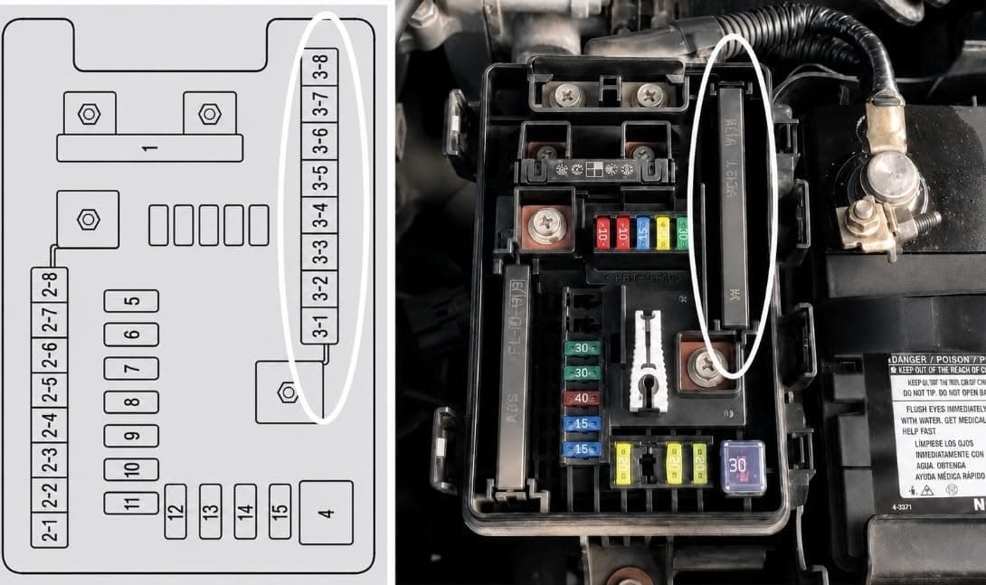 EDS Fuselink EDS 38232-STX-A01 38232STXA01 Multi Block Fuse (8 Circuit) Fuse Holder with Screw Exact Replacement for Acura MDX ('07 - '13) EDS 38232-STX-A01 Multi Block Fuse for Acura MDX
