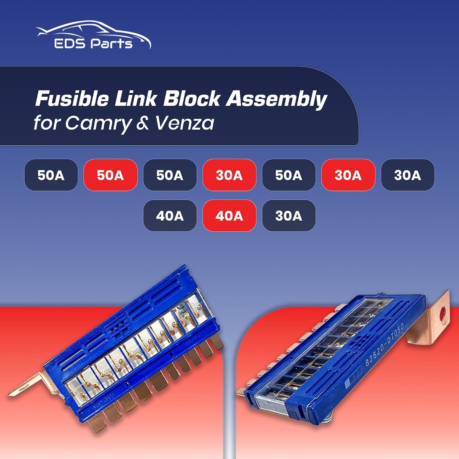 EDS Fuselink EDS 82620-07050 8262007050 Fusible Link Block Assembly Multi Link Fuse Toyota | Lexus 82620-07050 Fusible Link Fuse Camry Avalon