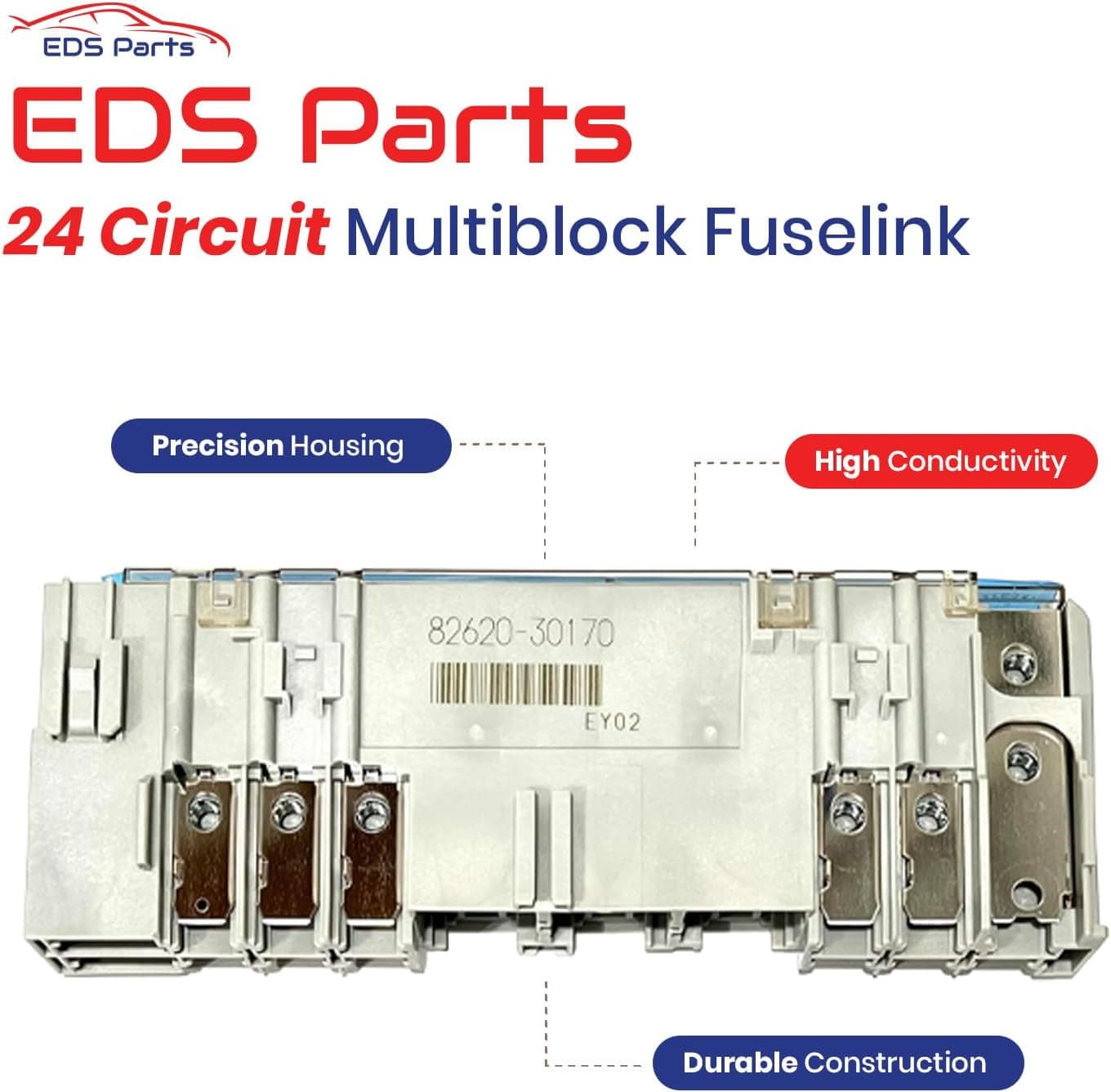 EDS Fuselink EDS 82620-30170 8262030170 Fusible Link Block Assembly for Lexus, 150Amp Alternator Protection, 24-Circuit OEM Replacement for GS300 GS350 GS430 IS250 IS250C IS350 IS350C & Crown/Majesta Lexus 82620-30170 150 Amp 24 Circuit Fusible Link Block Assembly 
