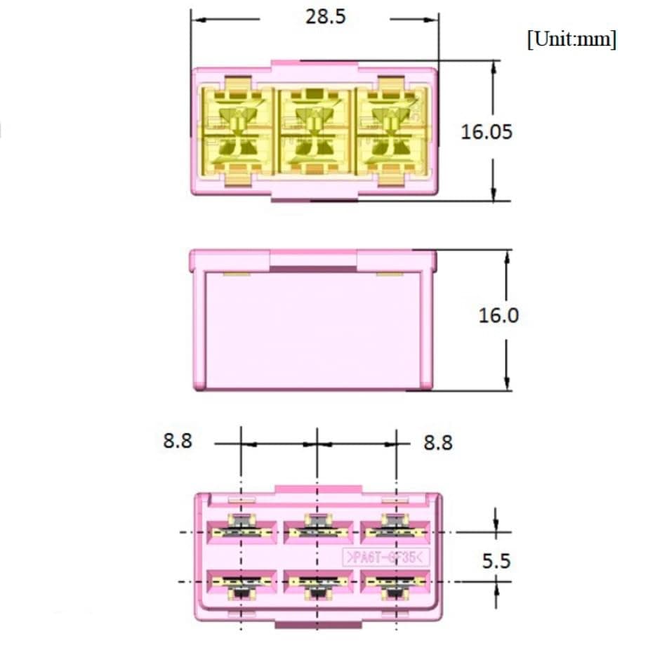 EDS Fuselink EDS 927-8303 9278303 3-Circuit 50 Amp 50A/50A/50A red fuselink Fuse Compatible Replacement for Toyota and Lexus Cars - Part Number 90982-08303 9098208303 EDS 927-8303 | 50A/50A/50A Multi Fuse - Toyota 90982-08303