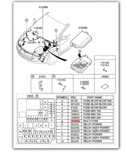 EDS Fuselink Hyundai | Kia 18790-01315 1879001315 Multilink Fuselink for Sonata Elantra Optima Part Code 18790G Hyundai | Kia 18790-01315 Multilink Fuselink Fuse
