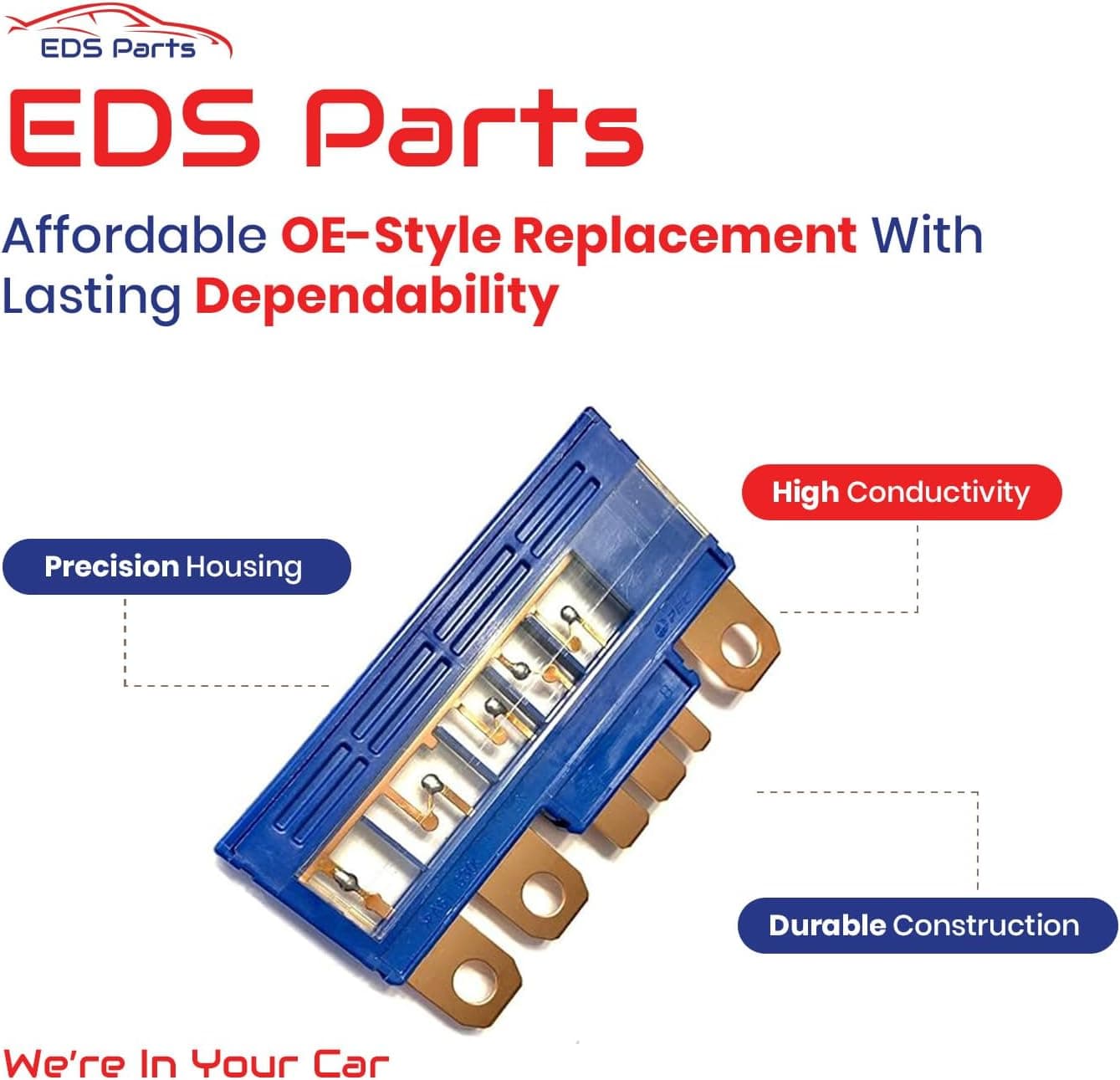 EDS Fuselink Toyota | Lexus 82620-33030 8262033030 Fusible Link Block Assembly Multi Link Fuse Compatible Replacement for Toyota | Lexus Camry ('07-'11) & Venza ('09-15). 120 Amp Main Fuse for Alternator and Other Circuits Toyota | Lexus 82620-33030 Multi Link Block Assembly Fuse