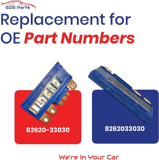 EDS Fuselink Toyota | Lexus 82620-33030 8262033030 Fusible Link Block Assembly Multi Link Fuse Compatible Replacement for Toyota | Lexus Camry ('07-'11) & Venza ('09-15). 120 Amp Main Fuse for Alternator and Other Circuits Toyota | Lexus 82620-33030 Multi Link Block Assembly Fuse