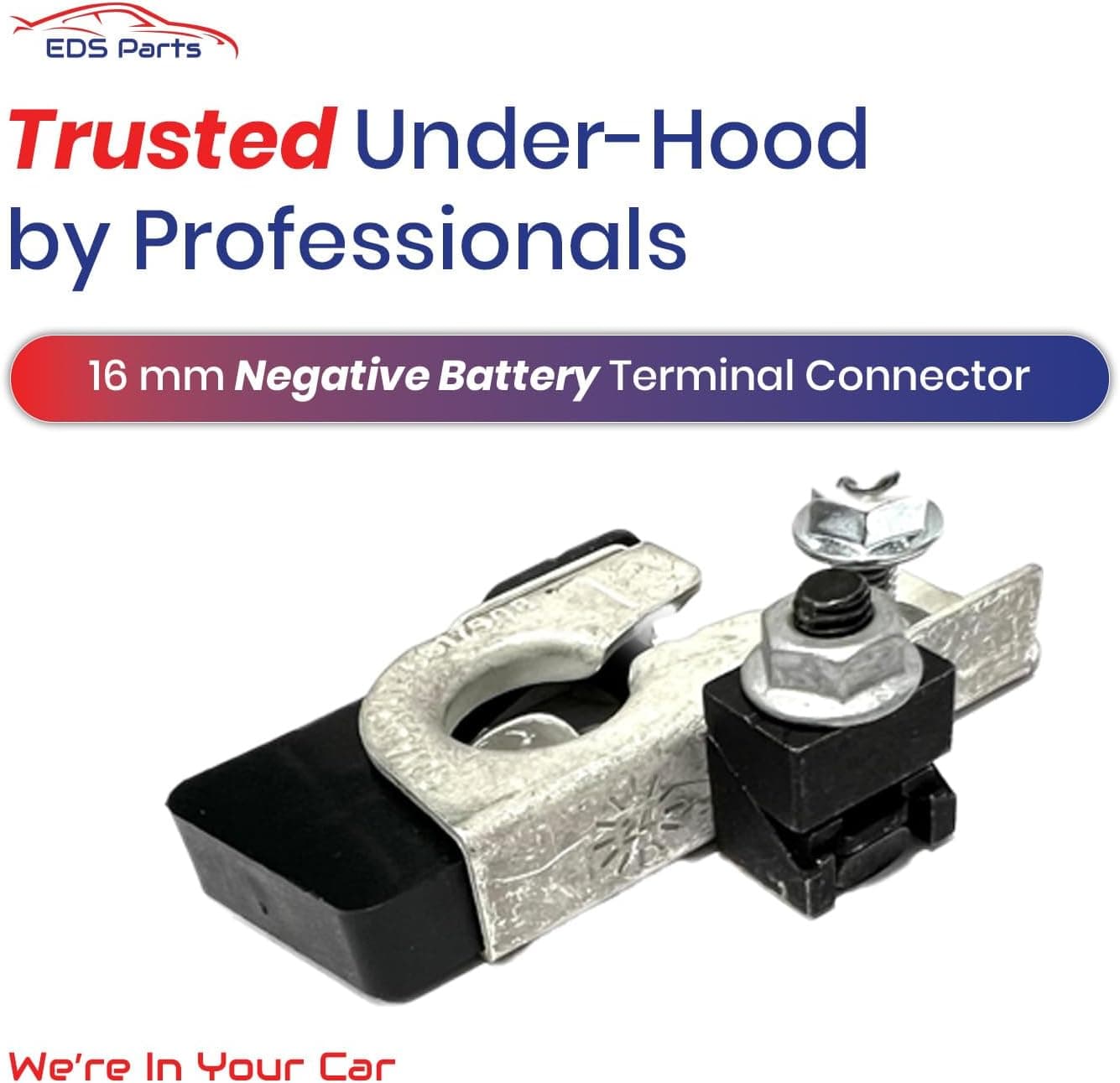EDS Negative Terminals EDS 926-878 926878 Negative Battery Terminal Connector | OEM Spec Exact Replacement for FU5Z-14450-A FU5Z14450A Ford Mustang (2015-2023) & Similar Vehicles | Tin-Plated Copper Alloy with M6 Nut EDS 926-878 | Ford Mustang FU5Z-14450-A Negative Battery Terminal