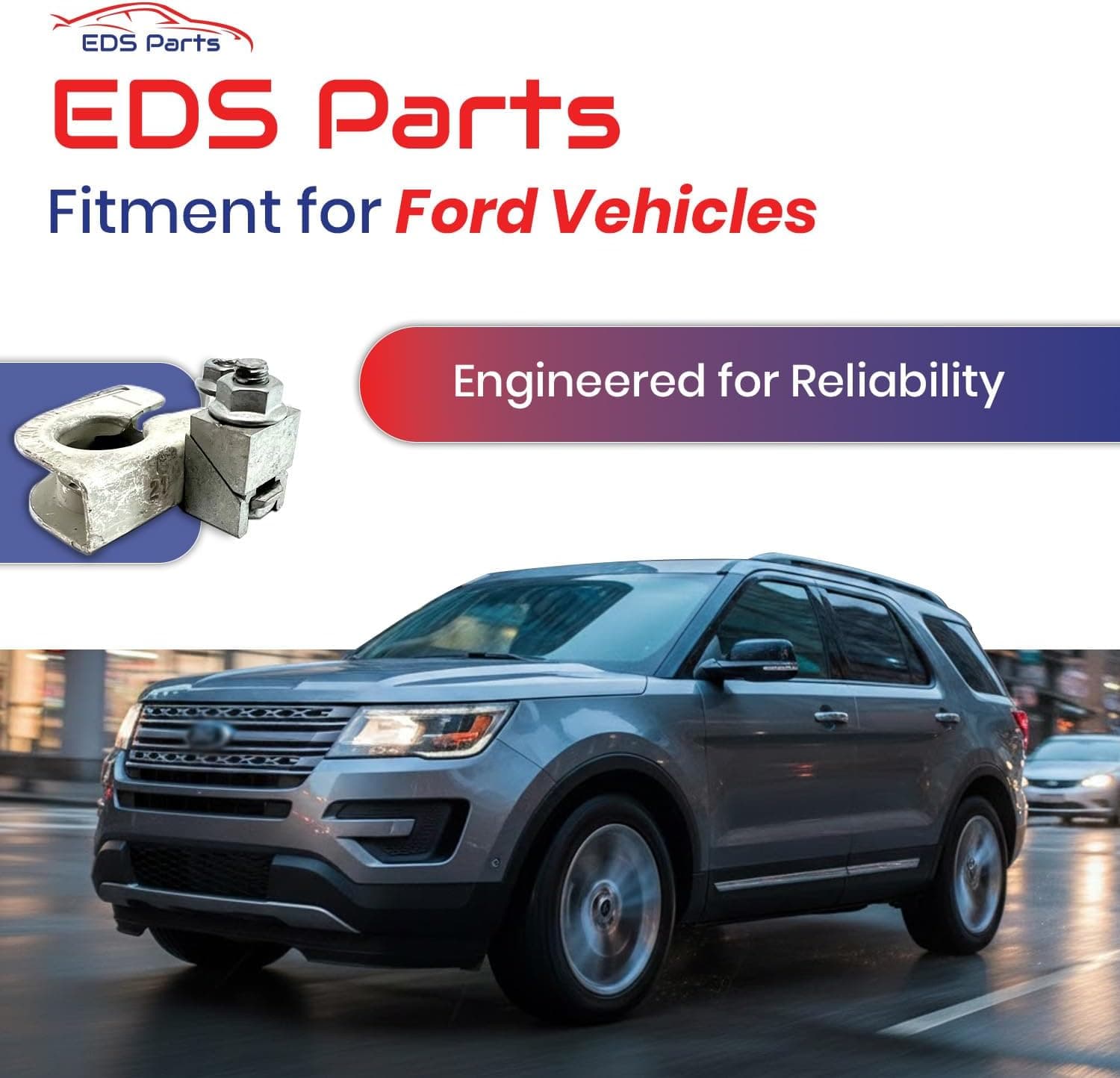 EDS Negative Terminals EDS 926-879 926879 Negative Battery Terminal Connector | Exact Replacement for Ford BT4Z-14450-BA BT4Z14450BA | Fits F-150, Explorer, Edge, Fusion, MKX, MKZ, Nautilus & similar models EDS 926-879 Negative Battery Terminal for Ford BT4Z-14450-BA