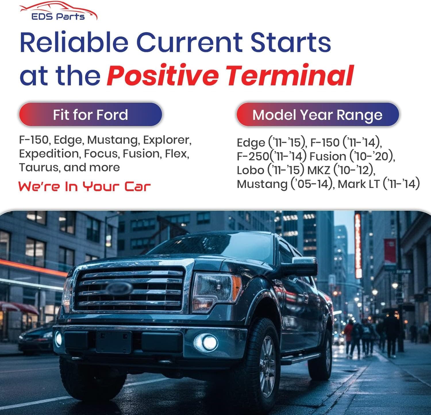 EDS Positive Terminals EDS 926-882 926882 Positive Battery Terminal Connector | Compatible Replacement for Ford BT4Z-14450-AA/BT4Z14450AA | Fits Ford F-150, Edge, Mustang, Focus, Fusion, Explorer & Similar Models EDS 926-882 Positive Battery Terminal for Ford Vehicles 