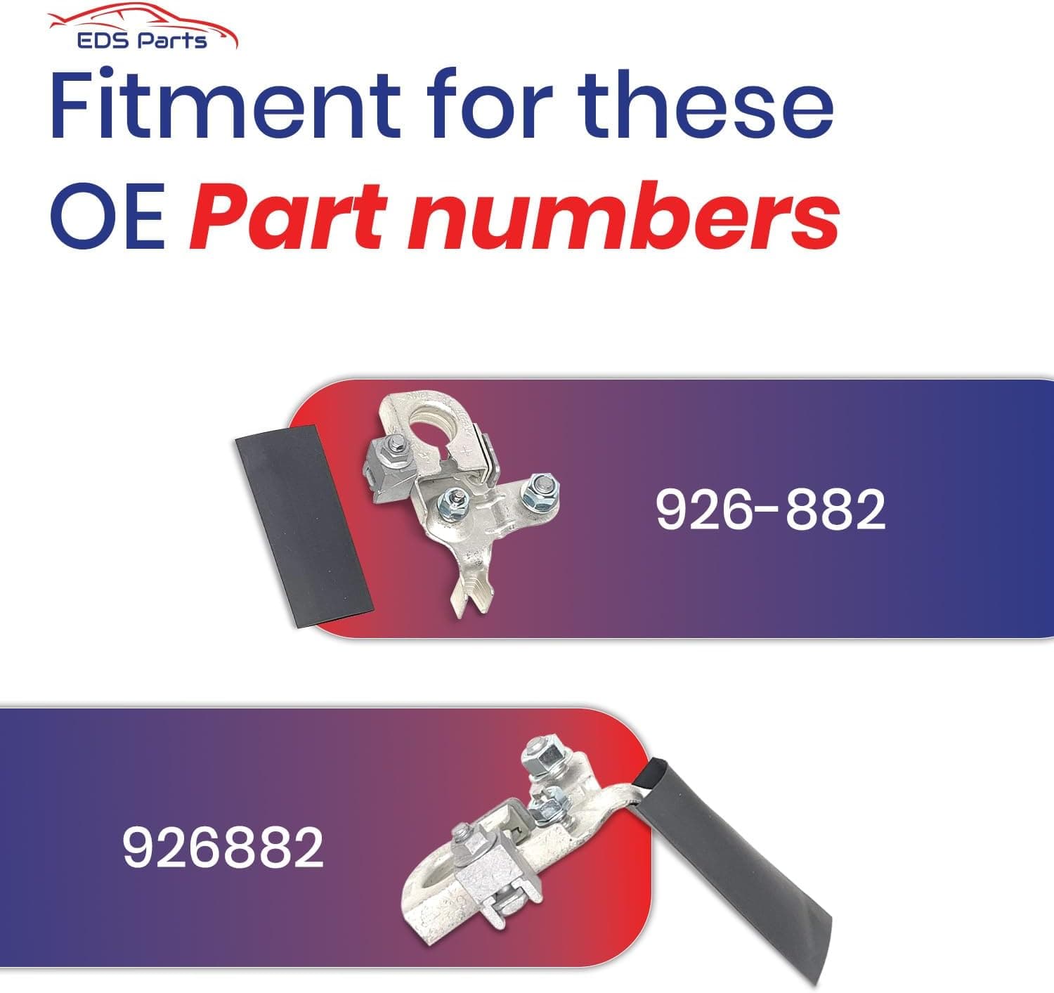 EDS Positive Terminals EDS 926-882 926882 Positive Battery Terminal Connector | Compatible Replacement for Ford BT4Z-14450-AA/BT4Z14450AA | Fits Ford F-150, Edge, Mustang, Focus, Fusion, Explorer & Similar Models EDS 926-882 Positive Battery Terminal for Ford Vehicles 