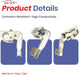 EDS Positive Terminals EDS New 926-601 926601 Positive Battery Terminal Replacement Kit with Auxiliary Post & Heat Shrink, Direct Replacement for Ford Chevy Dodge Cars & Pick-Up Trucks (Ranger, Fiesta, Focus, Taurus) EDS 926-601 Positive Battery Terminal for Ford Chevy Dodge etc