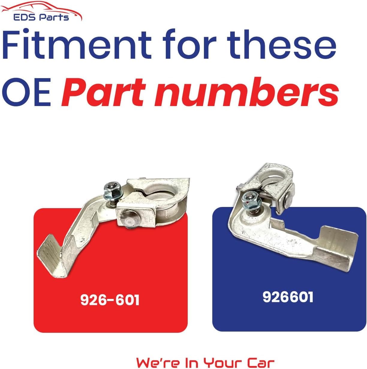 EDS Positive Terminals EDS New 926-601 926601 Positive Battery Terminal Replacement Kit with Auxiliary Post & Heat Shrink, Direct Replacement for Ford Chevy Dodge Cars & Pick-Up Trucks (Ranger, Fiesta, Focus, Taurus) EDS 926-601 Positive Battery Terminal for Ford Chevy Dodge etc