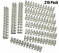 EDS Terminal Block 12 Position / 24 Contact Terminal Block Barrier Strip Dual Row with Screw Connector 30 Amp 300V HVAC Panel Chassis Mount etc. ES1200/12DSFB ES1200/12DSFB -12 Position / 24 Contact Terminal Block Strip 30 Amp
